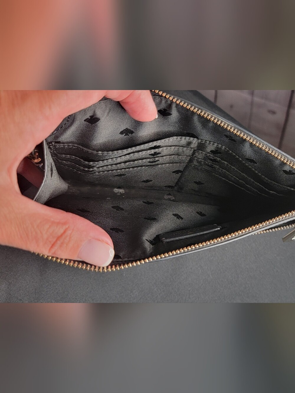 kate spade Two-Tone Black and Blush Wristlet. Carried ONCE! - Picture 5 of 5